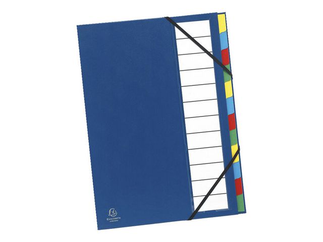 Sorteringsmapp EXACOMPTA 12-flik blå